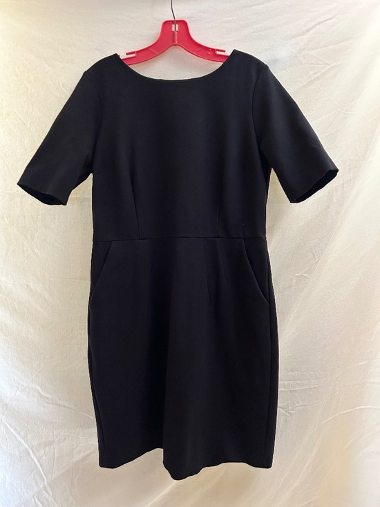 Lands’ End Black Sheath Dress -Classic Work Dress – Size 14P - Picture 1 of 10